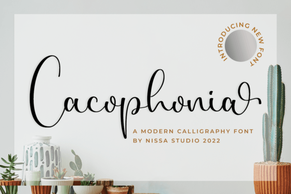 Cacophonia Font for Handmade Creations