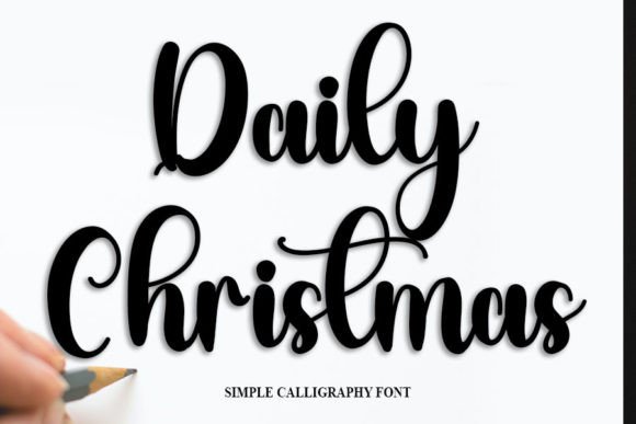 Daily Christmas Font for Handmade and Commercial Creations