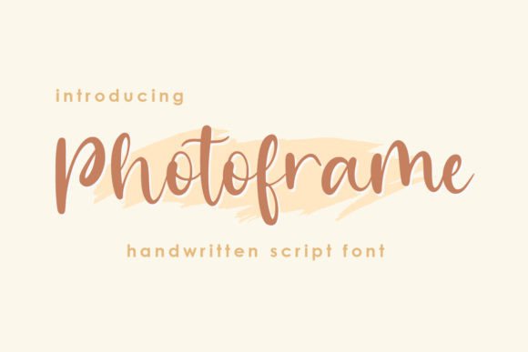 Photoframe: A Handwritten Script Font for Branding