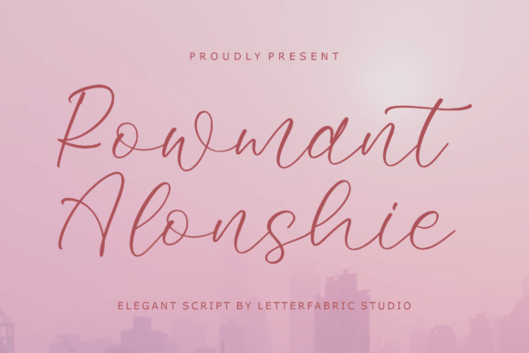 Rowmant Alonshie – A Script Font for Editorial Design