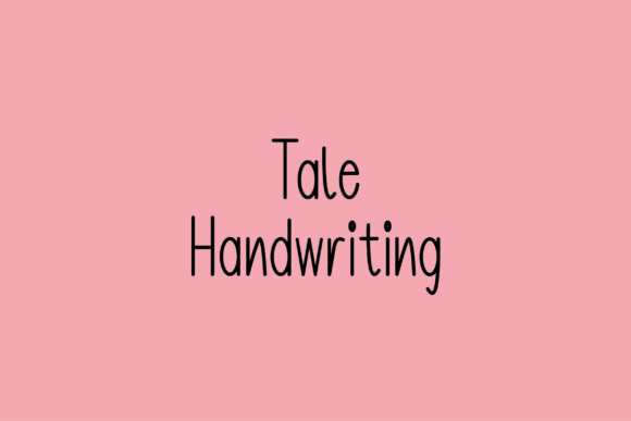 Tale: A Handwritten Font for Editorial Design