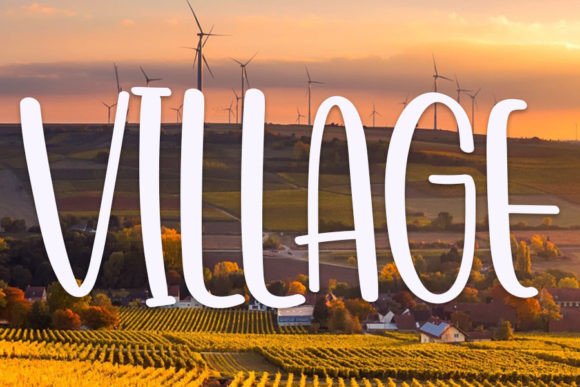 Village Font for Handmade Creations