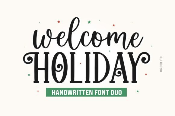 Welcome Holiday Duo: A Stylish Font for Branding Projects